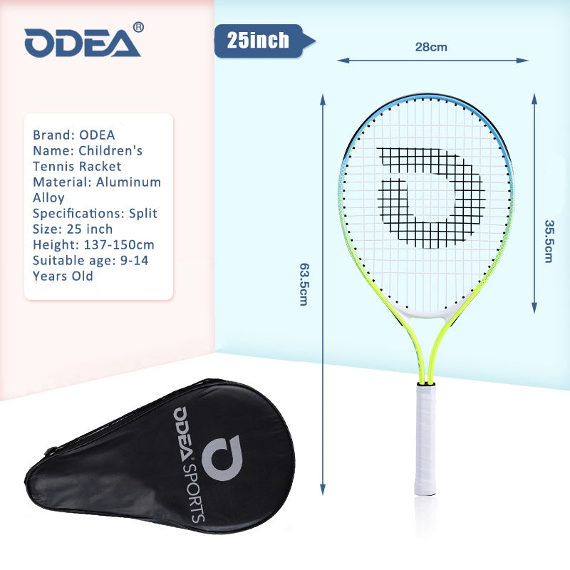 ODEA Junior Tennis Racquet Children Tennis Racket Light Kid Racket With Bag 17-25inch
